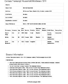 Census 1911 - 36 Asmuns Place