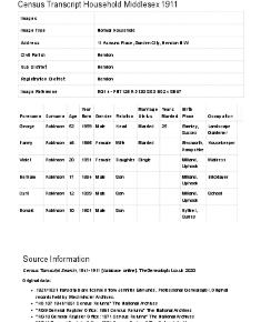 Census 1911 - 11 Asmuns Place