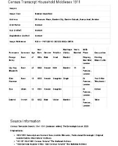 Census 1911 - 29 Asmuns Place