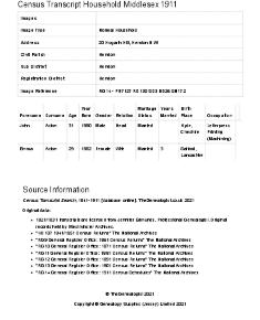 Census 1911 - 20 Hogarth Hill