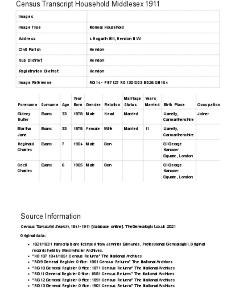 Census 1911 - 04 Hogarth Hill