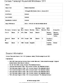 Census 1911 - 10 Hogarth Hill