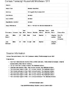 Census 1911 - 16 Hogarth Hill