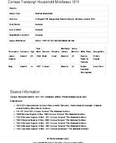 Census 1911 - 06 Hogarth Hill