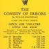 The Comedy of Errors - Programme and Ticket 1966