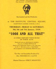 1066 and All That - Programme 1939