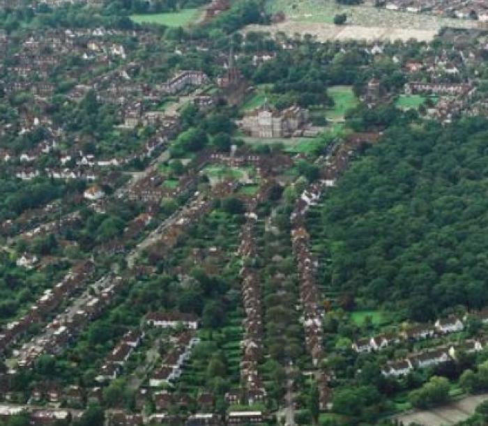 HGS Central Square from the air