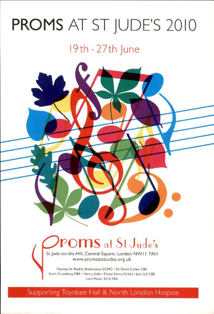 2010 Concert programme for the Proms at St Jude's