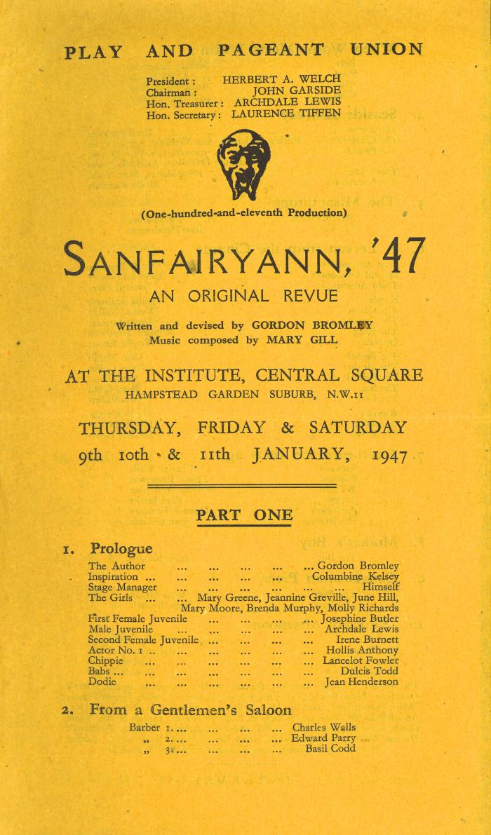 Sanfairyann - Programme and Reviews 1947