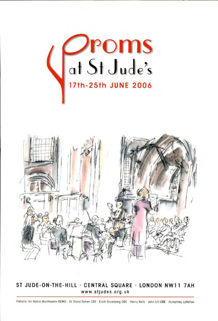 2006 Concert programme for the Proms at St Jude's