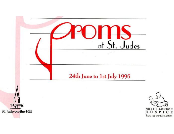 1995 Concert programme for the Proms at St Jude's