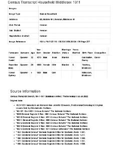 Census 1911 - 53 Erskine Hill
