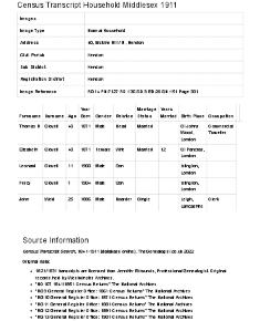 Census 1911 - 40 Erskine Hill
