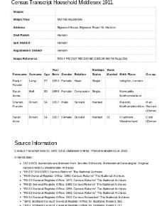 Census 1911 - 9 Bigwood Road
