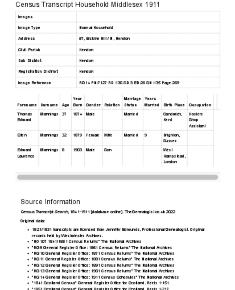 Census 1911 - 57 Erskine Hill
