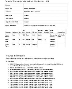 Census 1911 - 59 Erskine Hill
