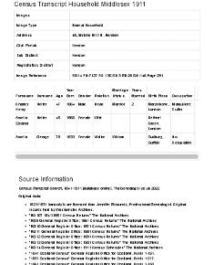 Census 1911 - 45 Erskine Hill
