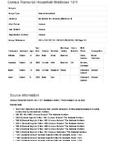 Census 1911 - 35 Erskine Hill
