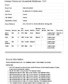 Census 1911 - 64 Erskine Hill
