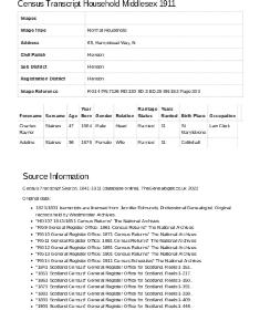 Census 1911 - 137 Hampstead Way
