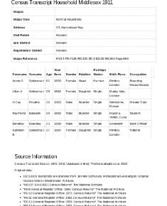 Census 1911 - 120 Hampstead Way
