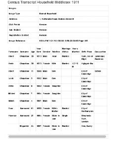 Census 1911 - 1 Rotherwick Road
